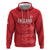 Custom England Cricket Zip Hoodie Go Three Lions - Red Ver