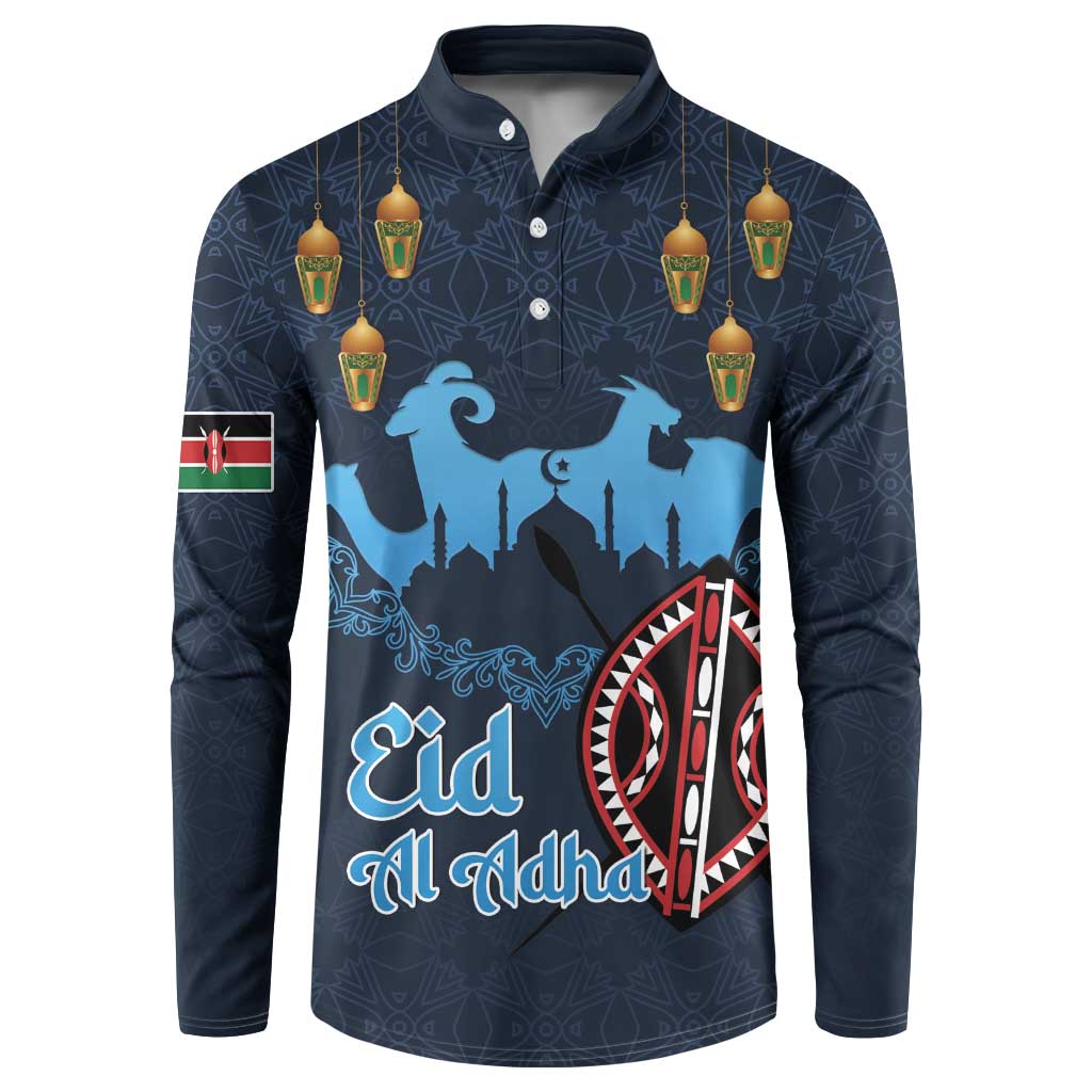 Kenya Happy Eid Mubarak Button Sweatshirt Eid Al-Adha