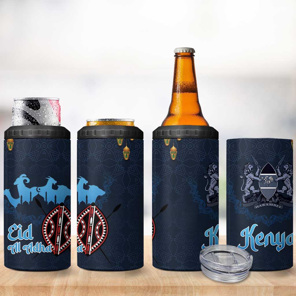 Kenya Happy Eid Mubarak 4 in 1 Can Cooler Tumbler Eid Al-Adha