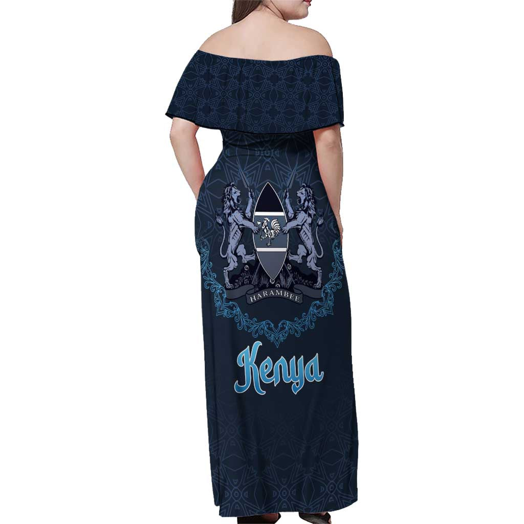 Kenya Happy Eid Mubarak Family Matching Off Shoulder Maxi Dress and Hawaiian Shirt Eid Al-Adha