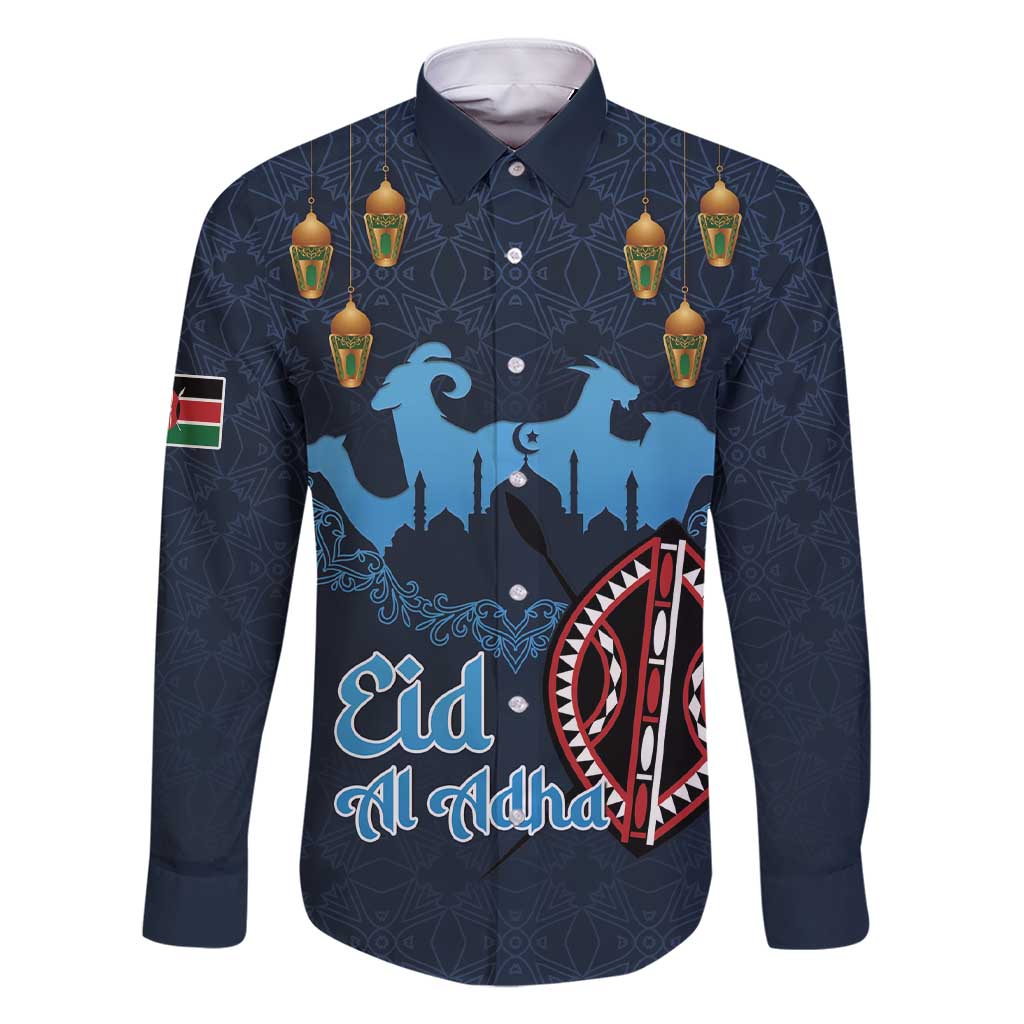 Kenya Happy Eid Mubarak Family Matching Short Sleeve Bodycon Dress and Hawaiian Shirt Eid Al-Adha