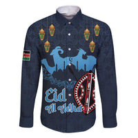 Kenya Happy Eid Mubarak Family Matching Short Sleeve Bodycon Dress and Hawaiian Shirt Eid Al-Adha