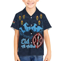 Kenya Happy Eid Mubarak Family Matching Tank Maxi Dress and Hawaiian Shirt Eid Al-Adha