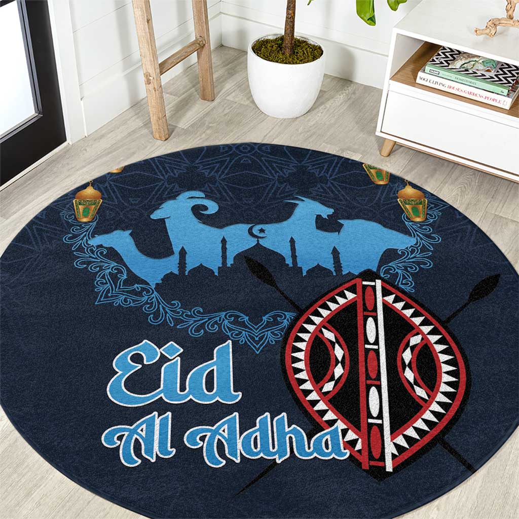 Kenya Happy Eid Mubarak Round Carpet Eid Al-Adha