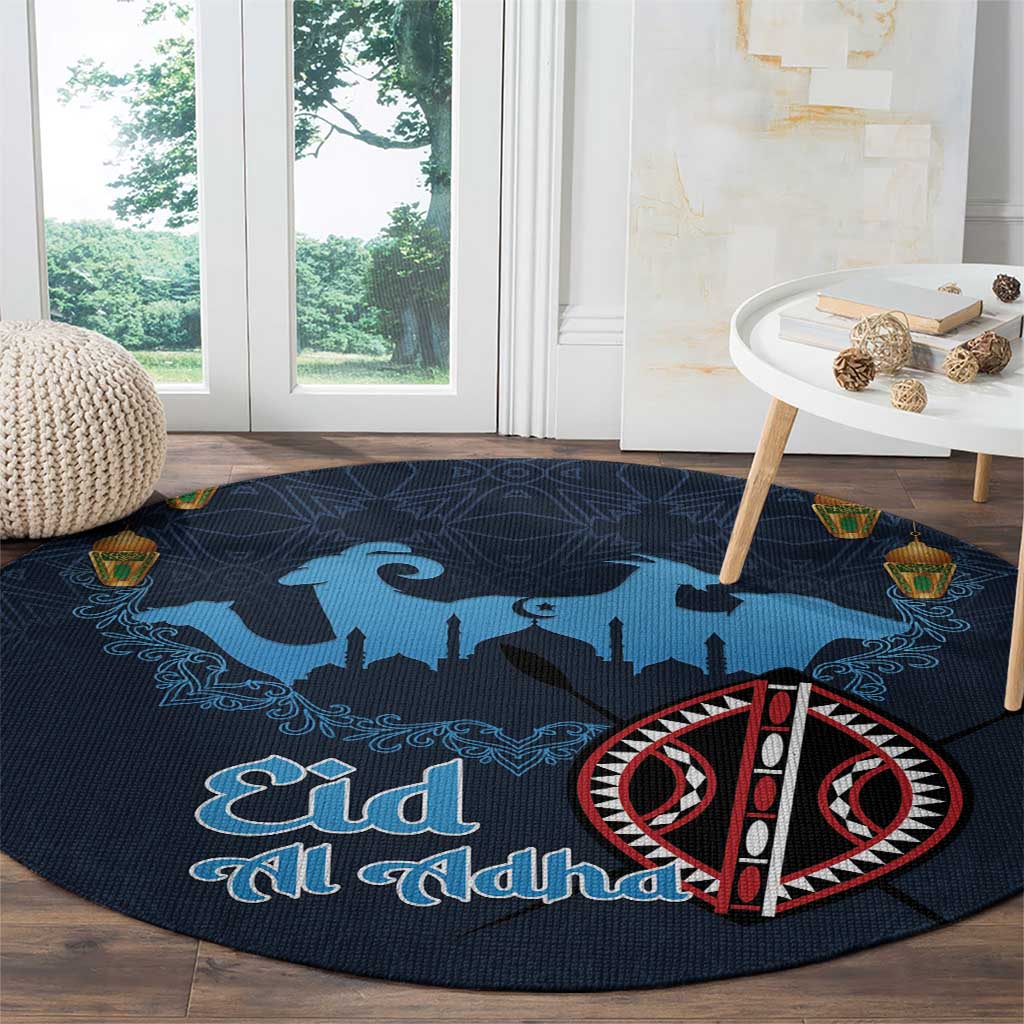 Kenya Happy Eid Mubarak Round Carpet Eid Al-Adha