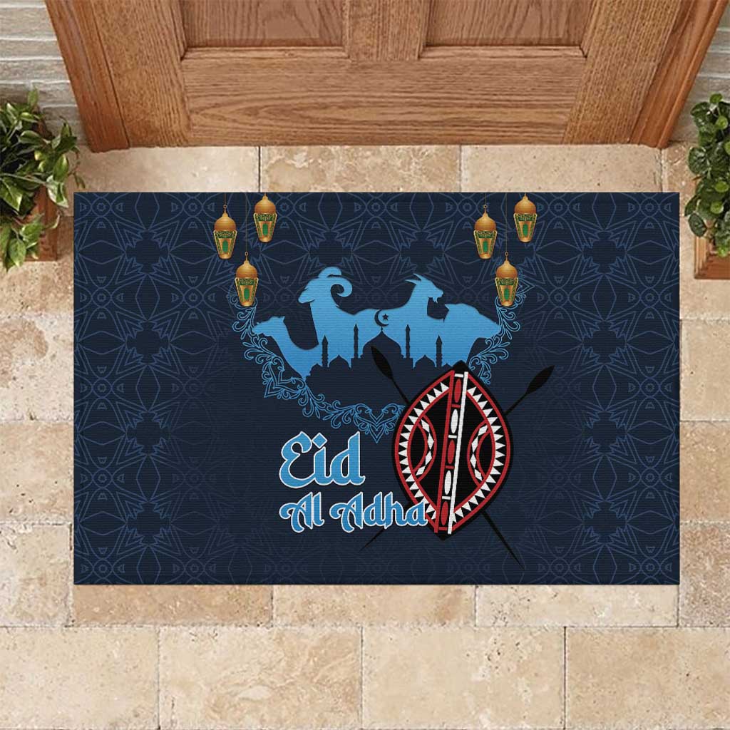 Kenya Happy Eid Mubarak Rubber Doormat Eid Al-Adha