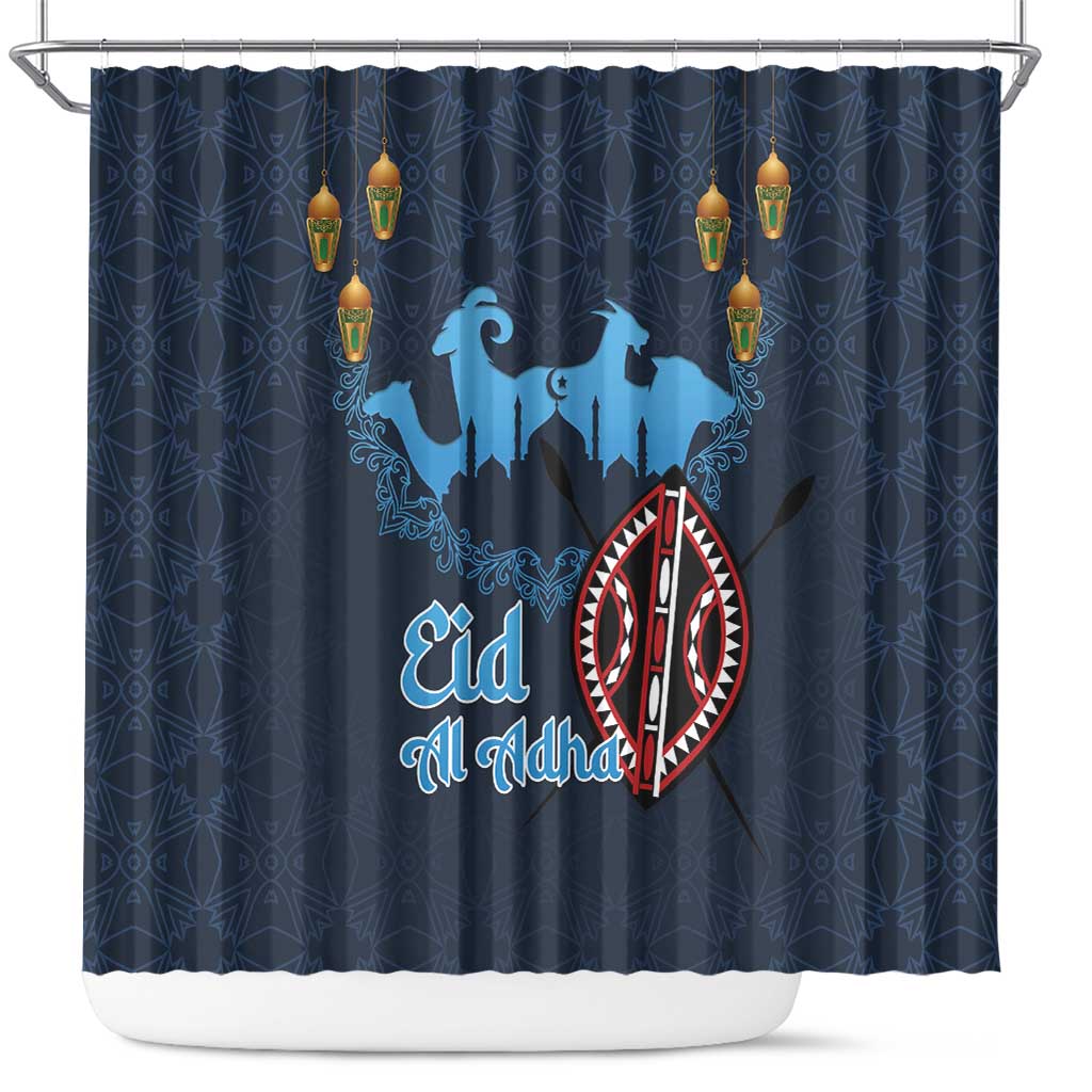 Kenya Happy Eid Mubarak Shower Curtain Eid Al-Adha