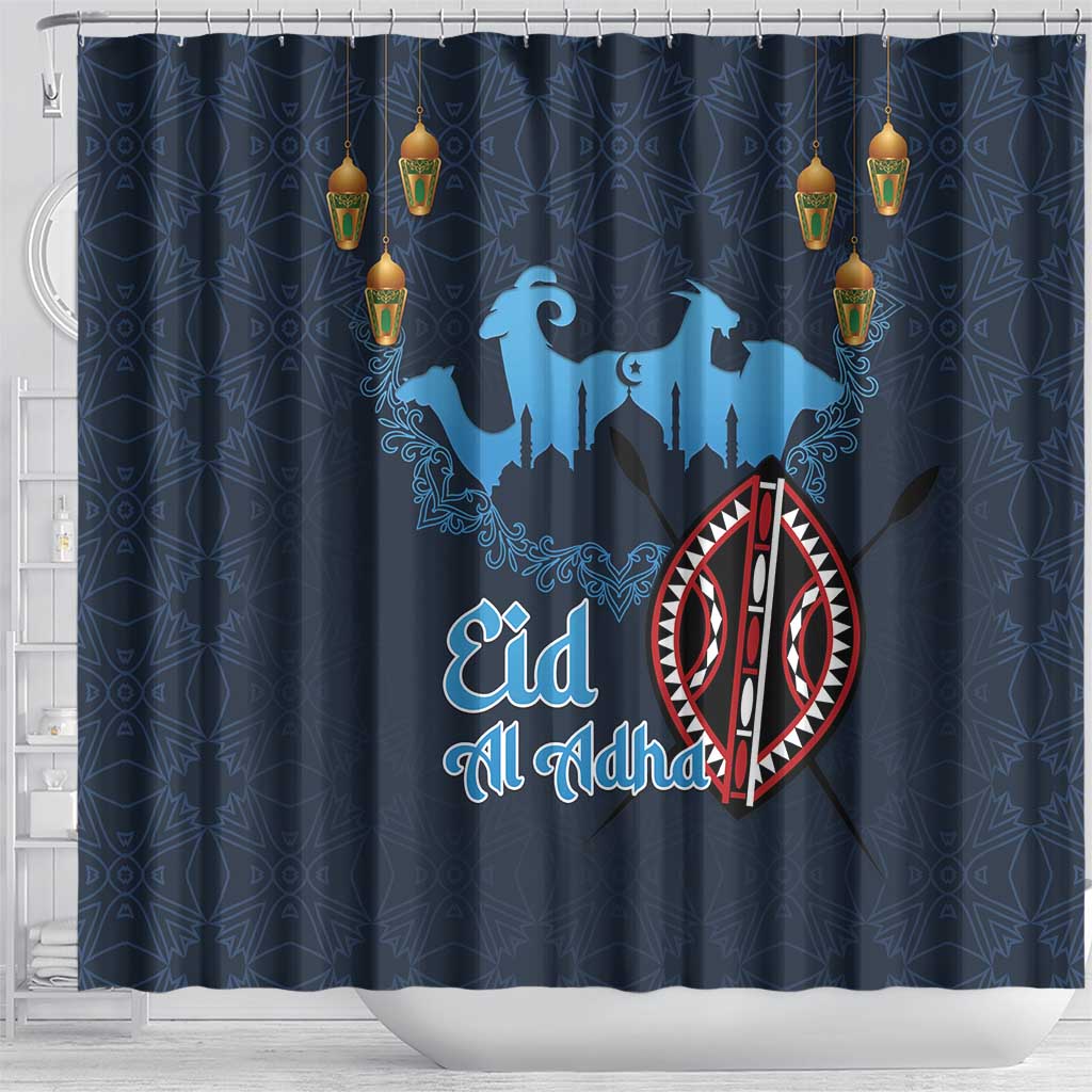 Kenya Happy Eid Mubarak Shower Curtain Eid Al-Adha