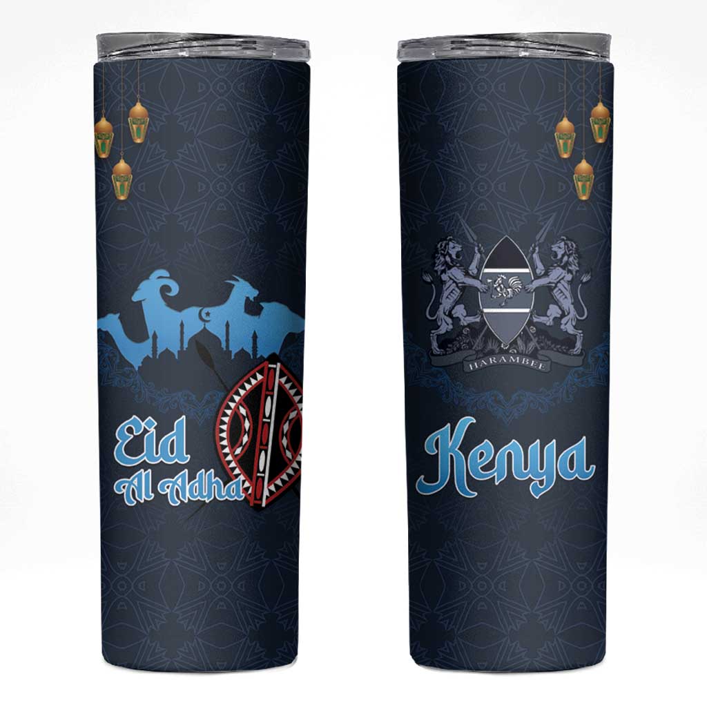 Kenya Happy Eid Mubarak Skinny Tumbler Eid Al-Adha