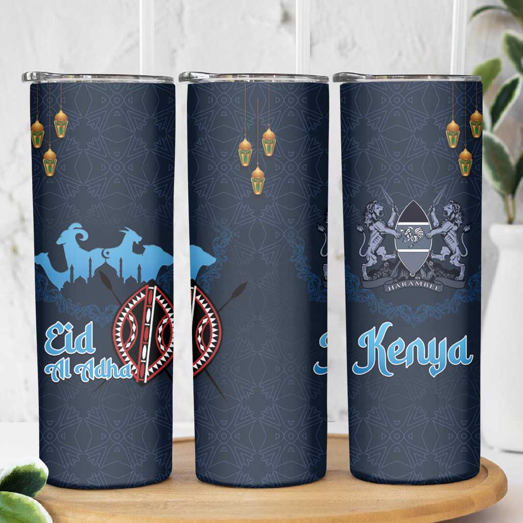 Kenya Happy Eid Mubarak Skinny Tumbler Eid Al-Adha