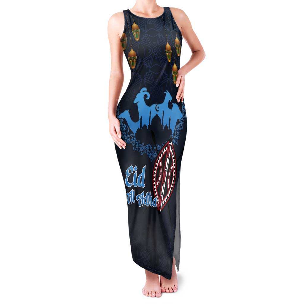 Kenya Happy Eid Mubarak Tank Maxi Dress Eid Al-Adha