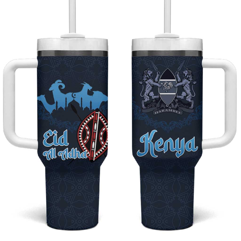 Kenya Happy Eid Mubarak Tumbler With Handle Eid Al-Adha