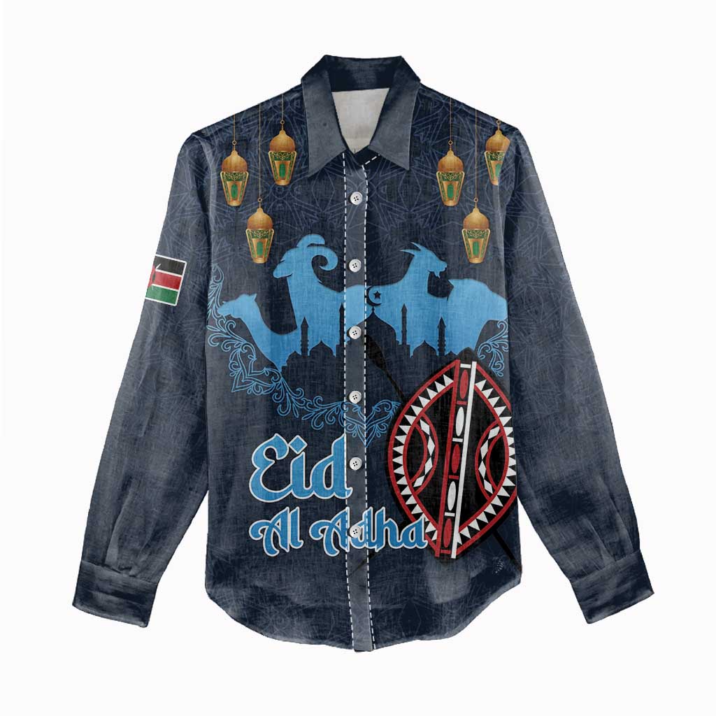 Kenya Happy Eid Mubarak Women Casual Shirt Eid Al-Adha