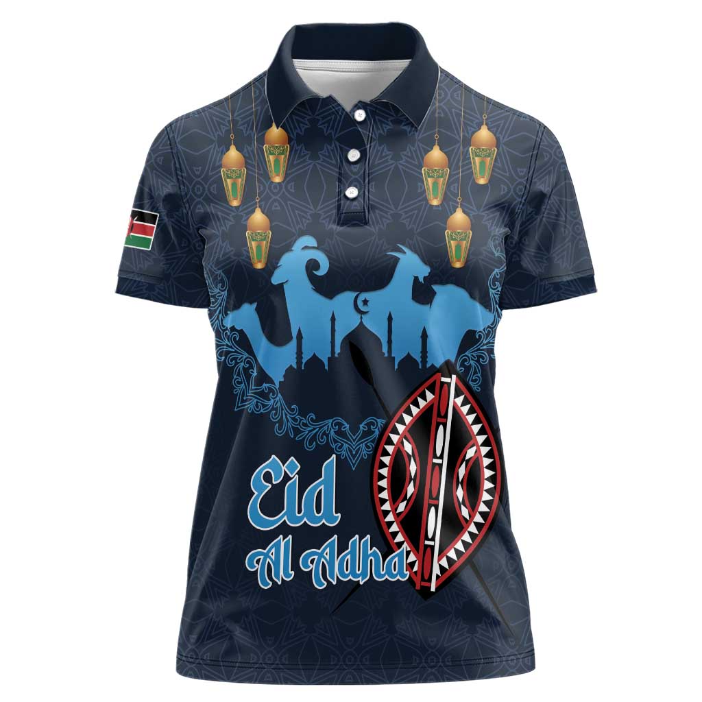 Kenya Happy Eid Mubarak Women Polo Shirt Eid Al-Adha