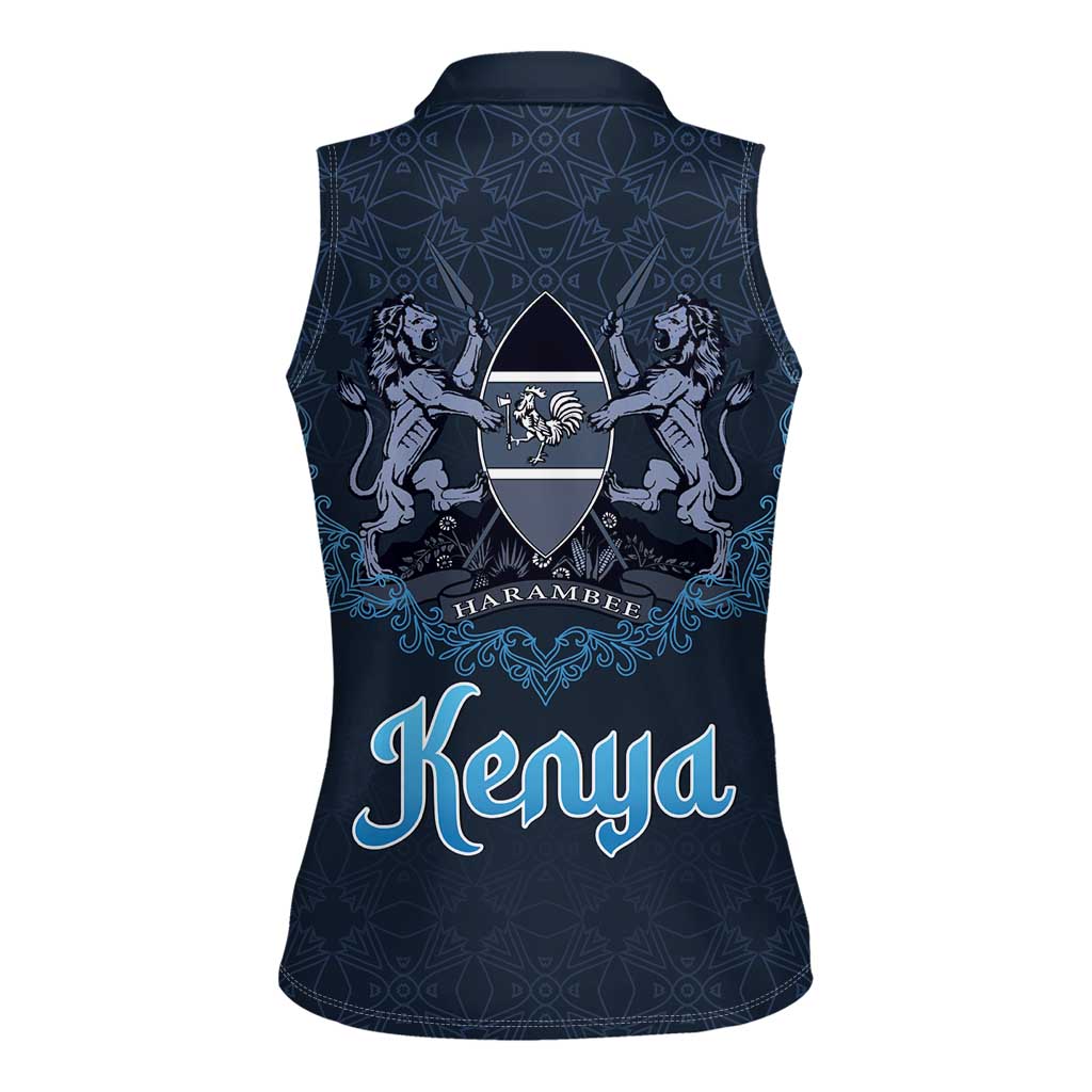 Kenya Happy Eid Mubarak Women Sleeveless Polo Shirt Eid Al-Adha