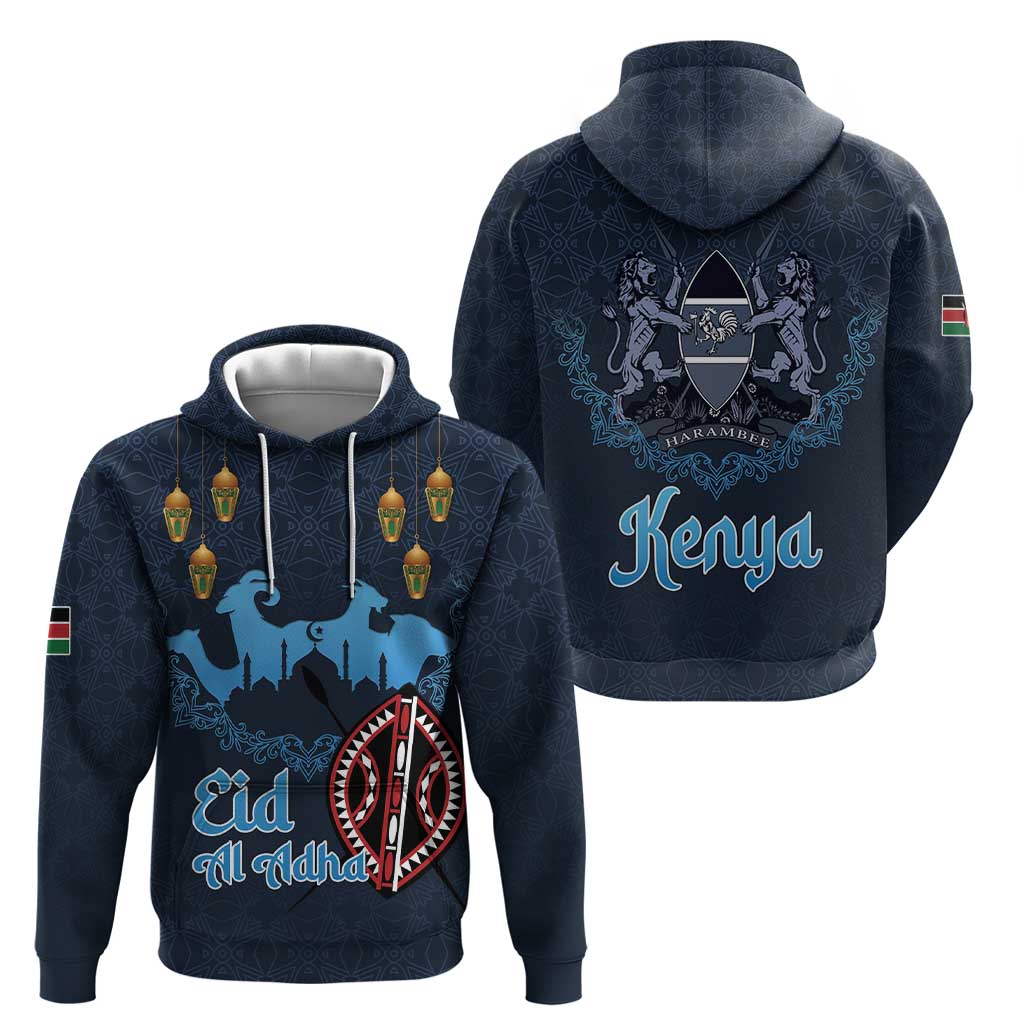 Kenya Happy Eid Mubarak Zip Hoodie Eid Al-Adha