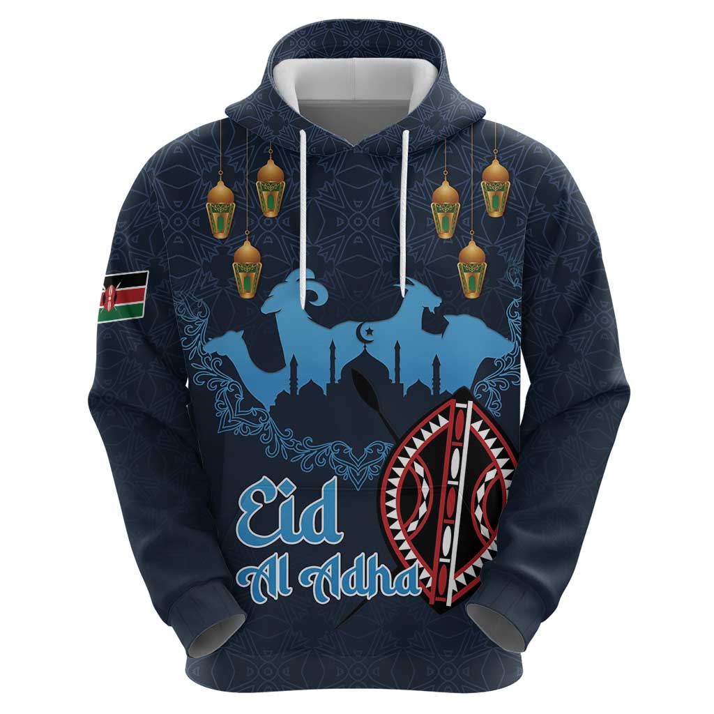 Kenya Happy Eid Mubarak Zip Hoodie Eid Al-Adha