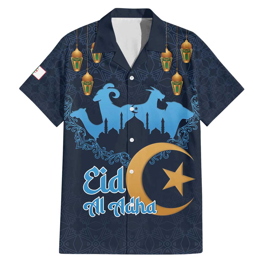 Algeria Happy Eid Mubarak Family Matching Mermaid Dress and Hawaiian Shirt Eid Al-Adha