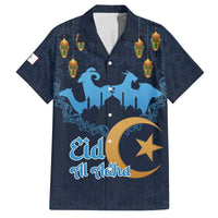 Algeria Happy Eid Mubarak Family Matching Off The Shoulder Long Sleeve Dress and Hawaiian Shirt Eid Al-Adha