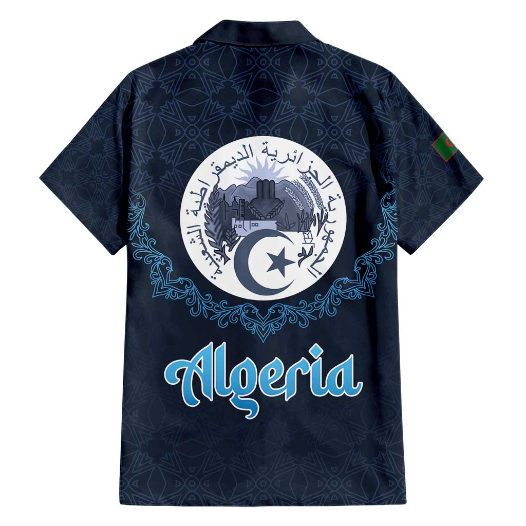 Algeria Happy Eid Mubarak Family Matching Short Sleeve Bodycon Dress and Hawaiian Shirt Eid Al-Adha