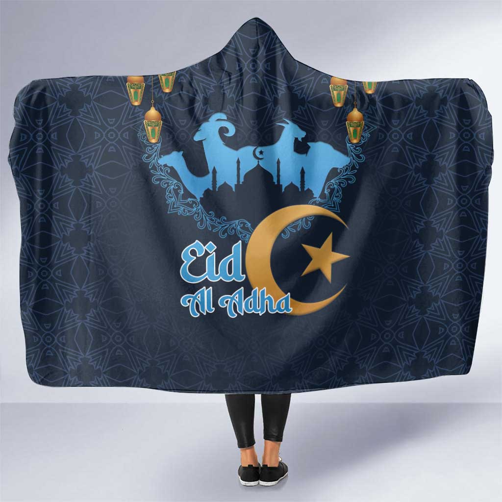 Algeria Happy Eid Mubarak Hooded Blanket Eid Al-Adha