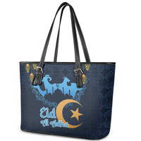 Algeria Happy Eid Mubarak Leather Tote Bag Eid Al-Adha