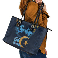 Algeria Happy Eid Mubarak Leather Tote Bag Eid Al-Adha