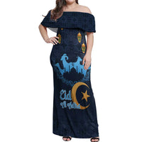 Algeria Happy Eid Mubarak Off Shoulder Maxi Dress Eid Al-Adha