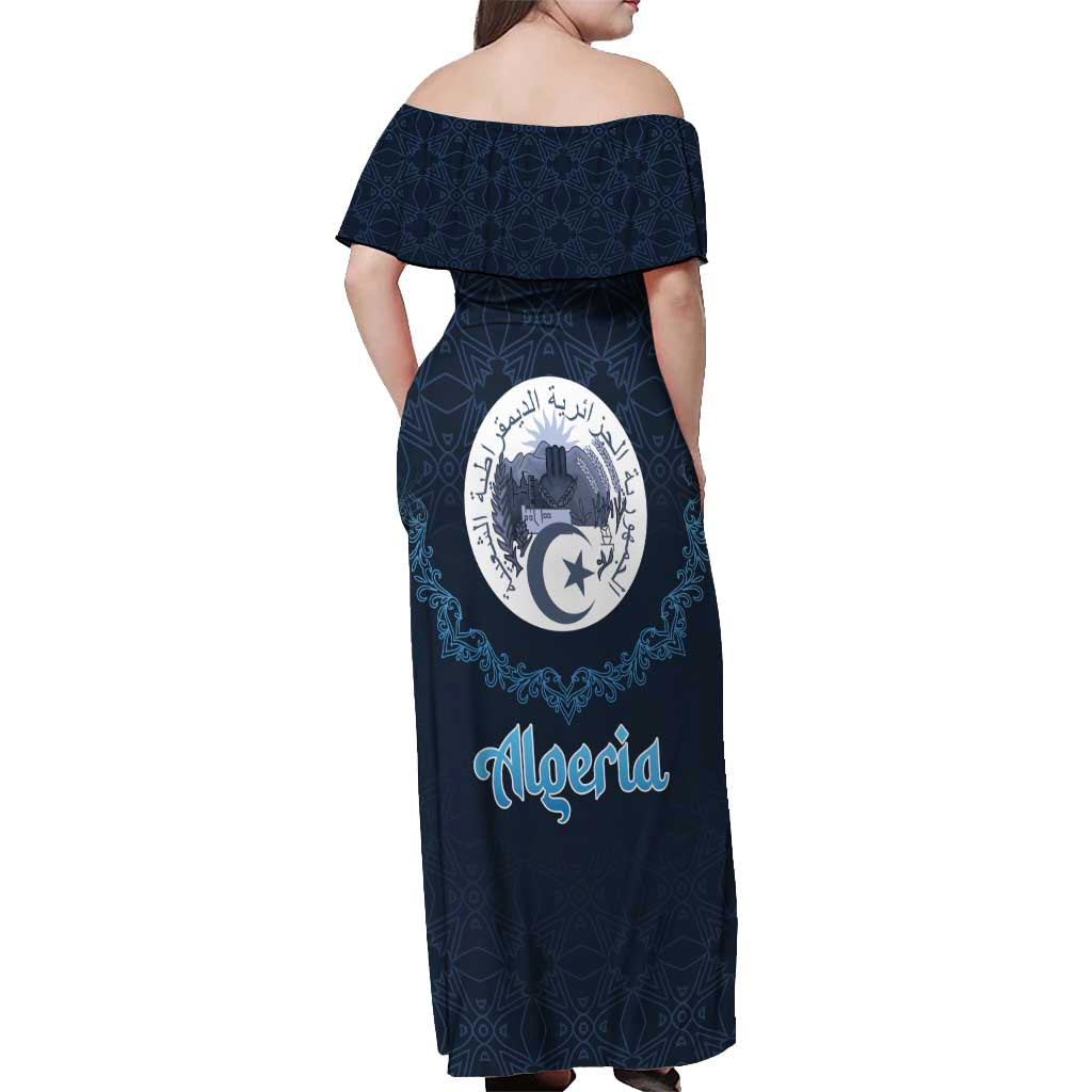 Algeria Happy Eid Mubarak Off Shoulder Maxi Dress Eid Al-Adha