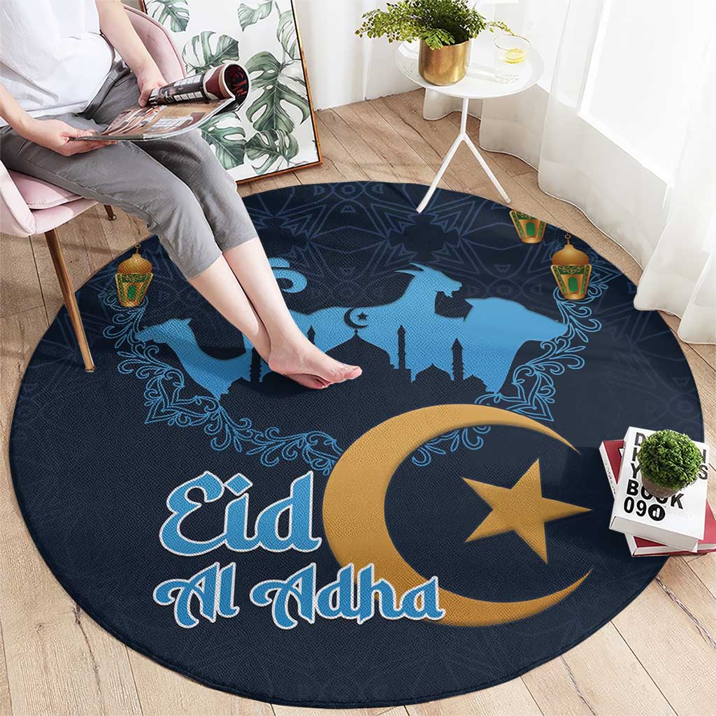 Algeria Happy Eid Mubarak Round Carpet Eid Al-Adha