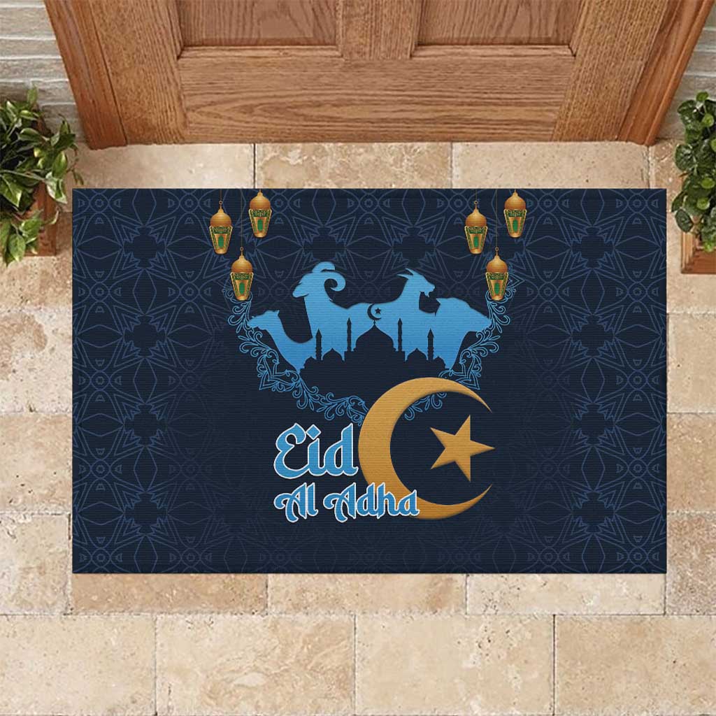 Algeria Happy Eid Mubarak Rubber Doormat Eid Al-Adha