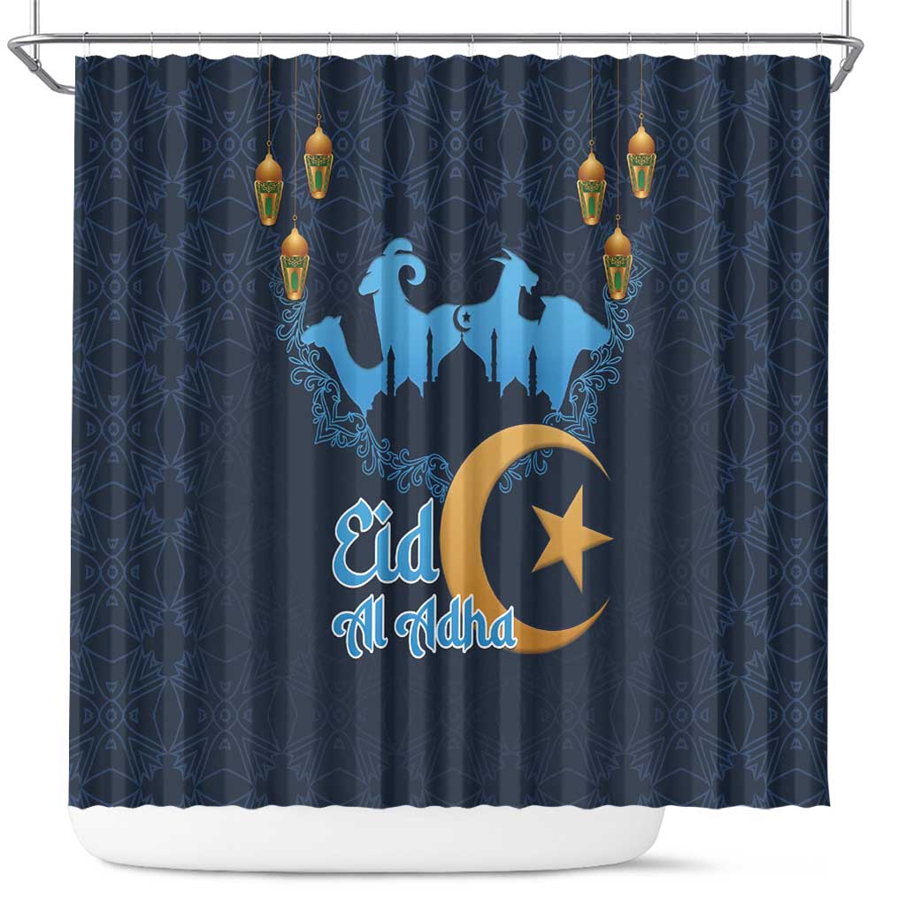 Algeria Happy Eid Mubarak Shower Curtain Eid Al-Adha