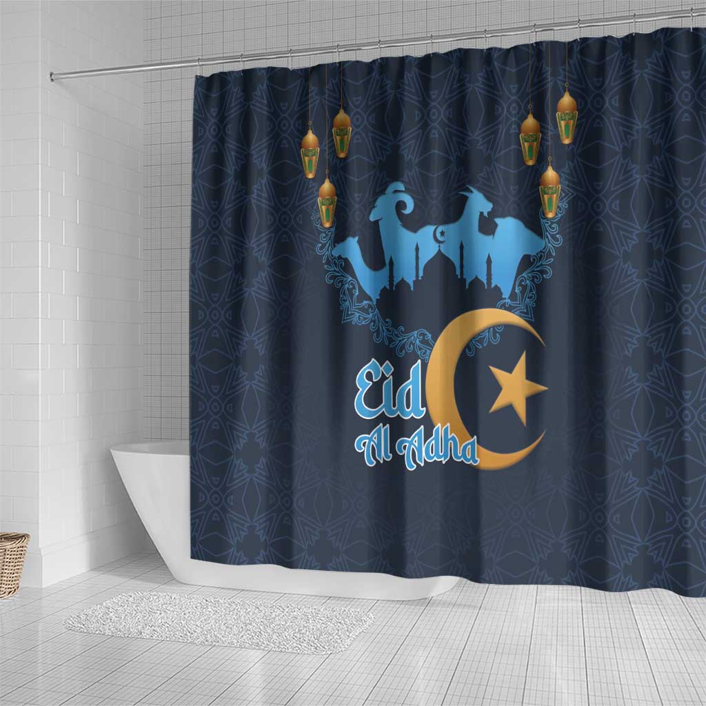 Algeria Happy Eid Mubarak Shower Curtain Eid Al-Adha