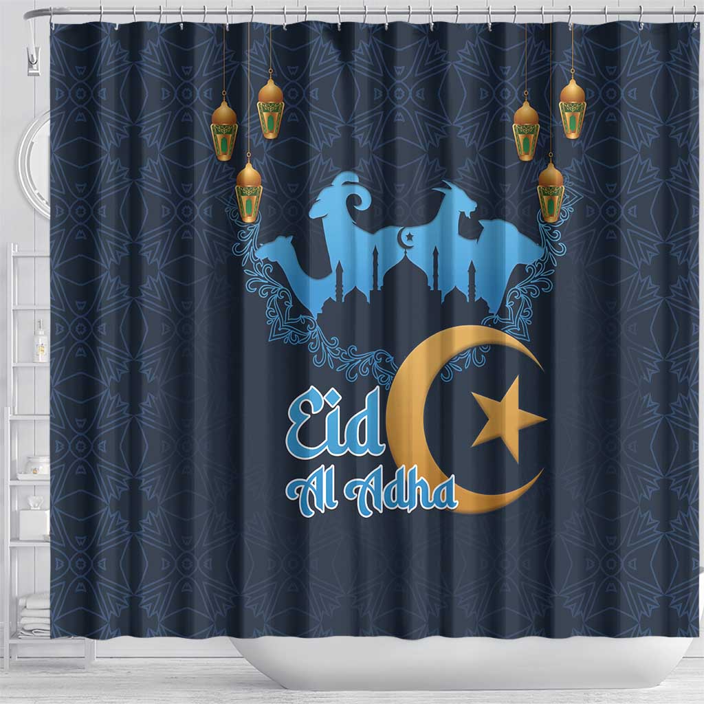 Algeria Happy Eid Mubarak Shower Curtain Eid Al-Adha