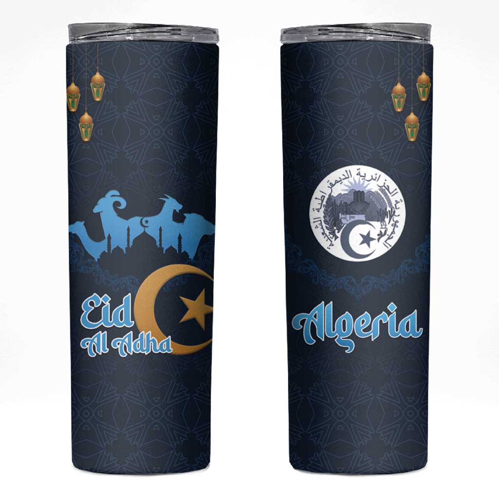 Algeria Happy Eid Mubarak Skinny Tumbler Eid Al-Adha