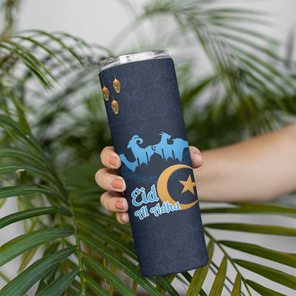 Algeria Happy Eid Mubarak Skinny Tumbler Eid Al-Adha