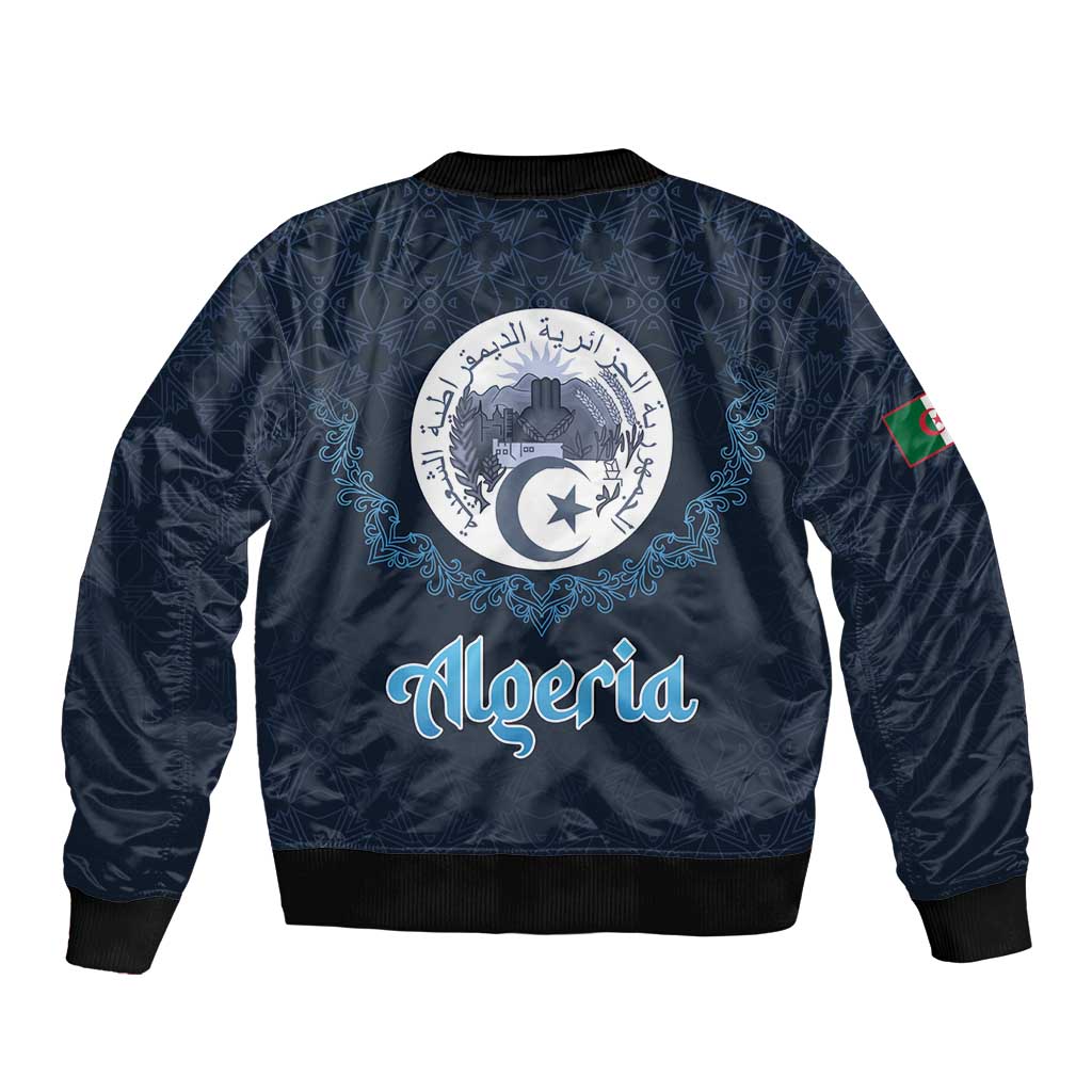 Algeria Happy Eid Mubarak Sleeve Zip Bomber Jacket Eid Al-Adha