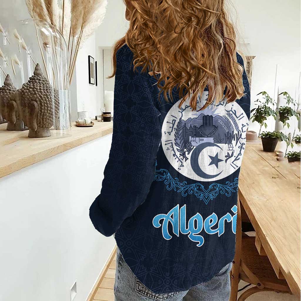 Algeria Happy Eid Mubarak Women Casual Shirt Eid Al-Adha