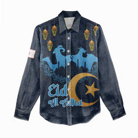 Algeria Happy Eid Mubarak Women Casual Shirt Eid Al-Adha