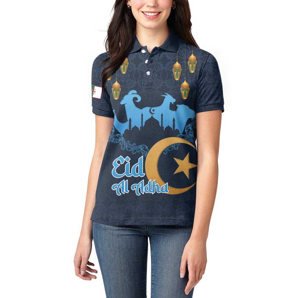 Algeria Happy Eid Mubarak Women Polo Shirt Eid Al-Adha