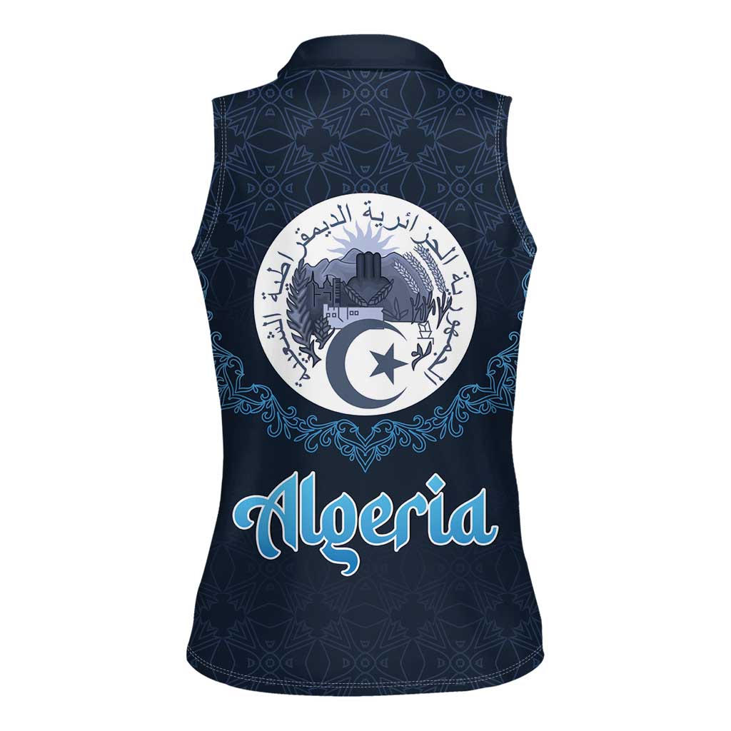 Algeria Happy Eid Mubarak Women Sleeveless Polo Shirt Eid Al-Adha