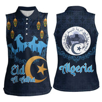 Algeria Happy Eid Mubarak Women Sleeveless Polo Shirt Eid Al-Adha