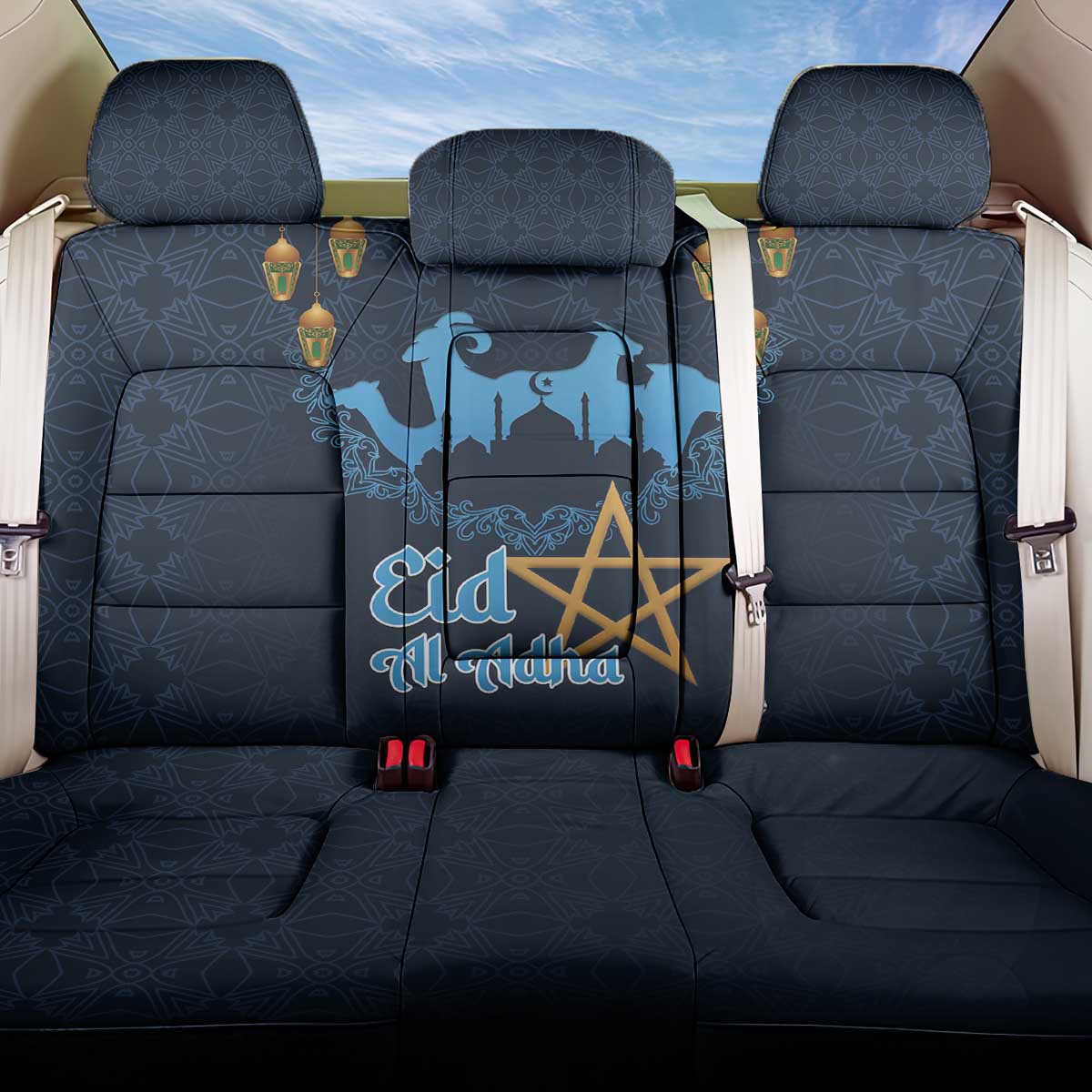 Morocco Happy Eid Mubarak Back Car Seat Cover Eid Al-Adha