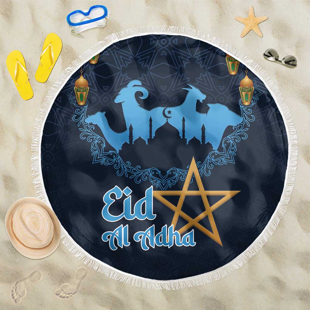 Morocco Happy Eid Mubarak Beach Blanket Eid Al-Adha