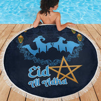 Morocco Happy Eid Mubarak Beach Blanket Eid Al-Adha
