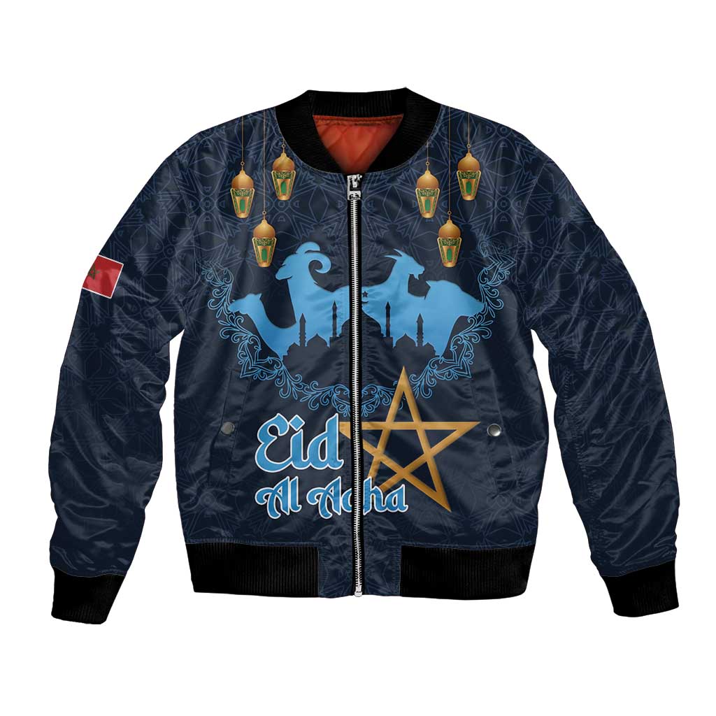 Morocco Happy Eid Mubarak Bomber Jacket Eid Al-Adha