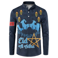 Morocco Happy Eid Mubarak Button Sweatshirt Eid Al-Adha