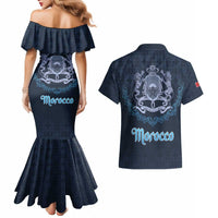 Morocco Happy Eid Mubarak Couples Matching Mermaid Dress and Hawaiian Shirt Eid Al-Adha