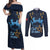 Morocco Happy Eid Mubarak Couples Matching Off Shoulder Maxi Dress and Long Sleeve Button Shirt Eid Al-Adha