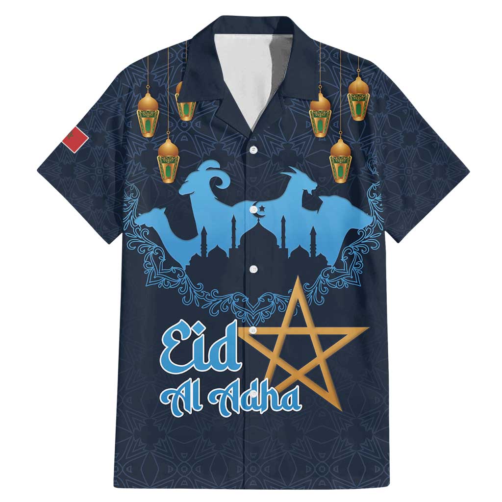 Morocco Happy Eid Mubarak Family Matching Mermaid Dress and Hawaiian Shirt Eid Al-Adha